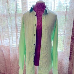 Green Express button down shirt